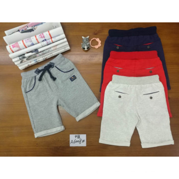 Pantalones deportivos casuales al por mayor del bebé del muchacho Pantalones cortos grises para 2-7 años